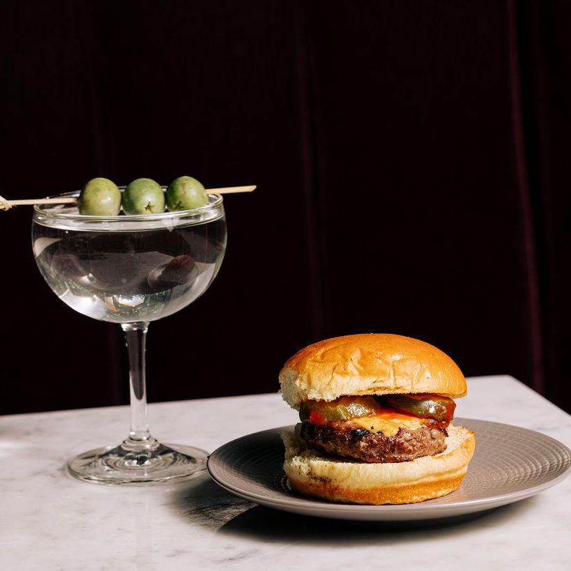 Burger and Martini